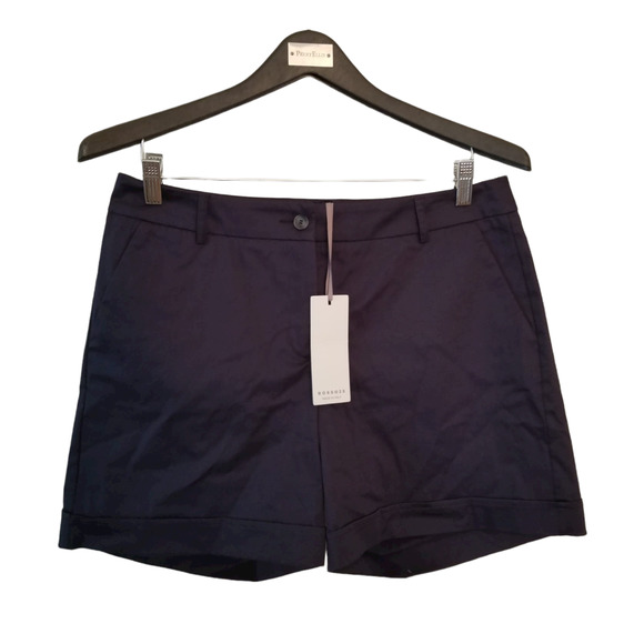 Rosso35 Solid Navy Shorts Women's Size 34 US‎ Inseam 5.5 in NWT - Picture 1 of 8